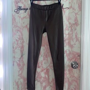 Brown leather venti6 pants